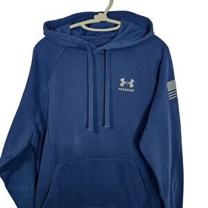 Under Armour mens Freedom Logo Rival Hoodie, size M, Navy blue, good condition